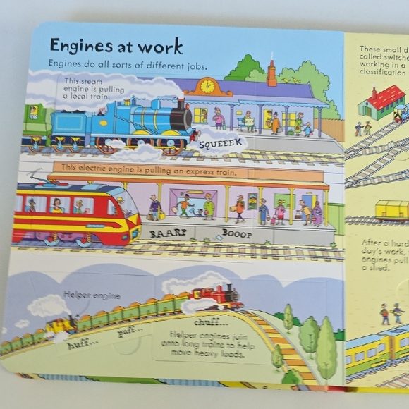 Children's Book - Look Inside Trains Book - Over 50 Flaps To Lift - Hardcover - Picture 7 of 16